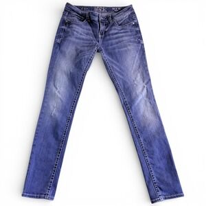 Buckle BKE Fit No 53 Skinny Jeans Womens 29x32 (31x29.5) Blue Denim Mid Rise